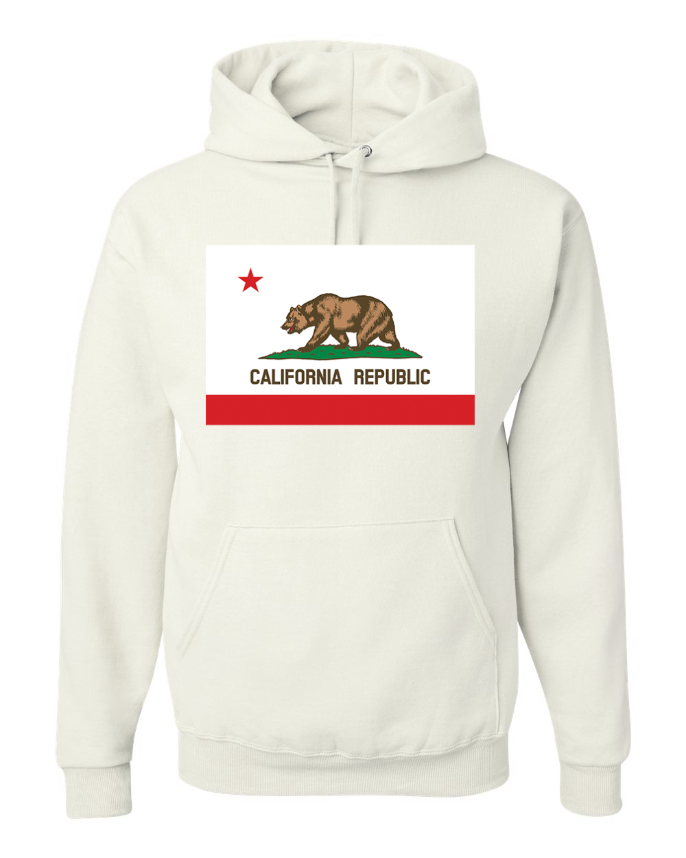 California Republic State Flag Bear Unisex Hoodie Sweatshirt - Picture 21 of 28