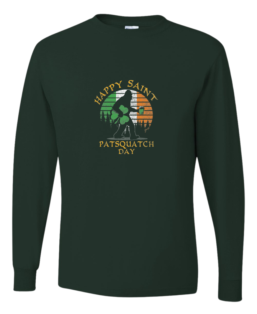 Camisa festiva colección de día de Irish Saint Patricks para hombre de manga larga verde bosque - Imagen 3 de 7