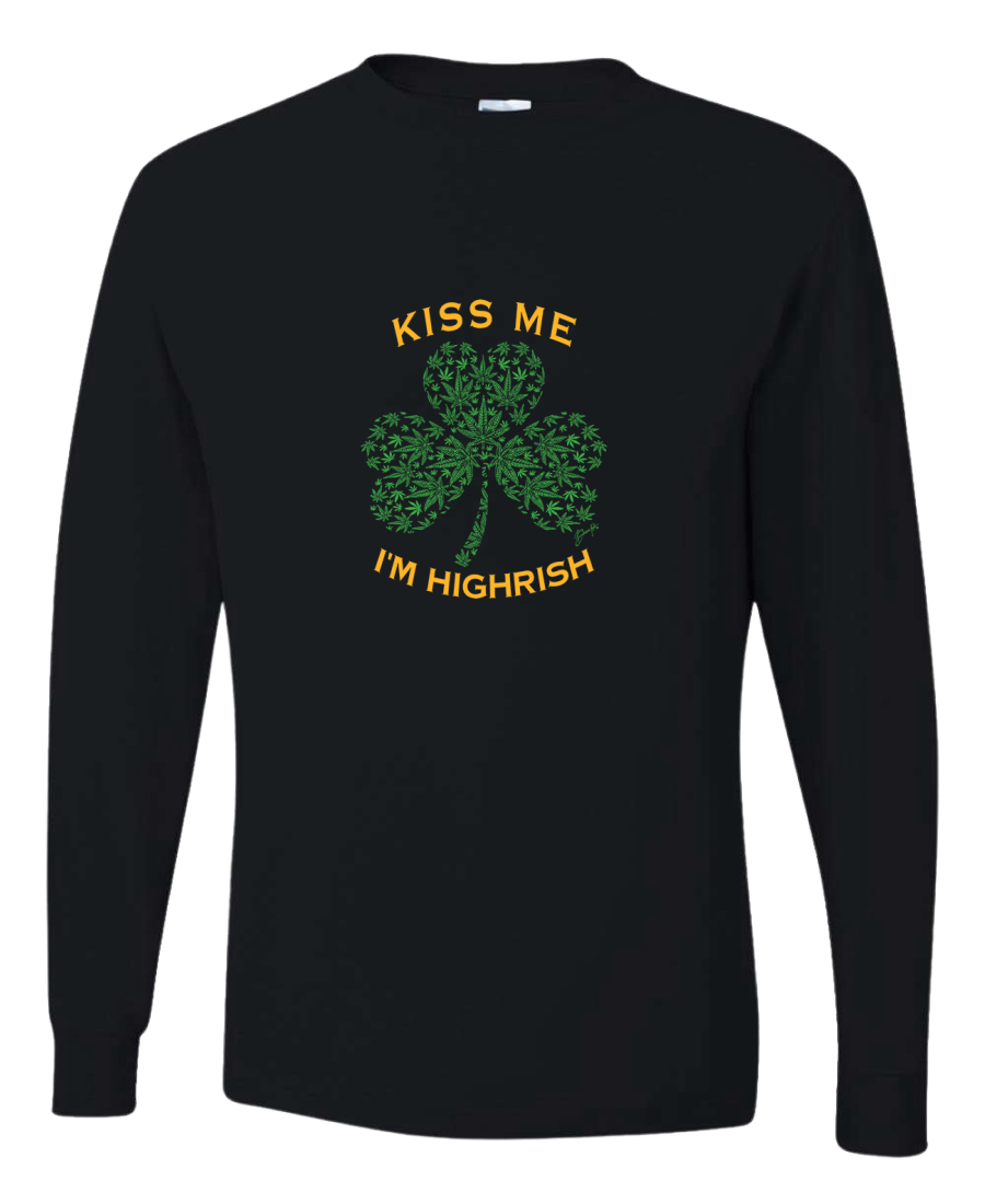 Festive Irish Saint Patricks Day Collection Men Long Sleeve Shirt Black - Picture 4 of 7