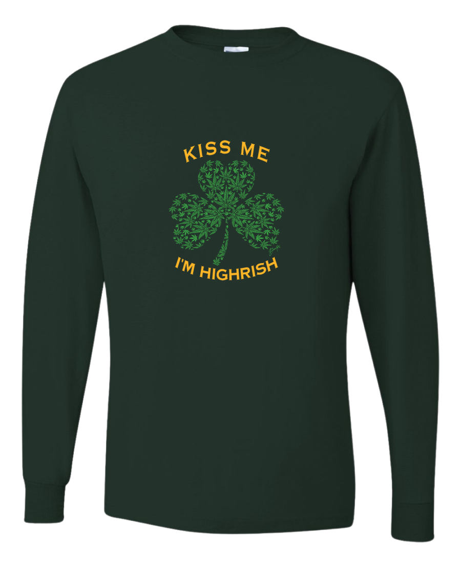 Camisa festiva colección de día de Irish Saint Patricks para hombre de manga larga verde bosque - Imagen 4 de 7