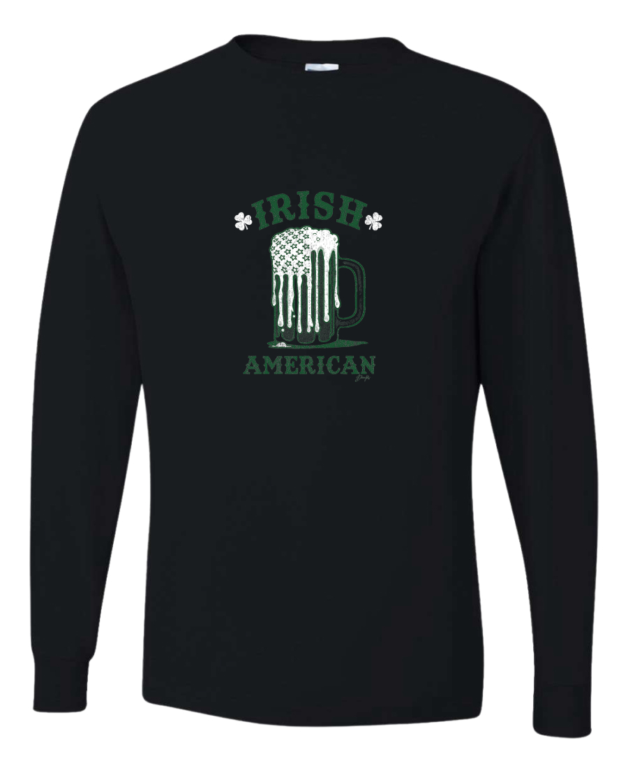 Festive Irish Saint Patricks Day Collection Men Long Sleeve Shirt Black - Picture 7 of 7