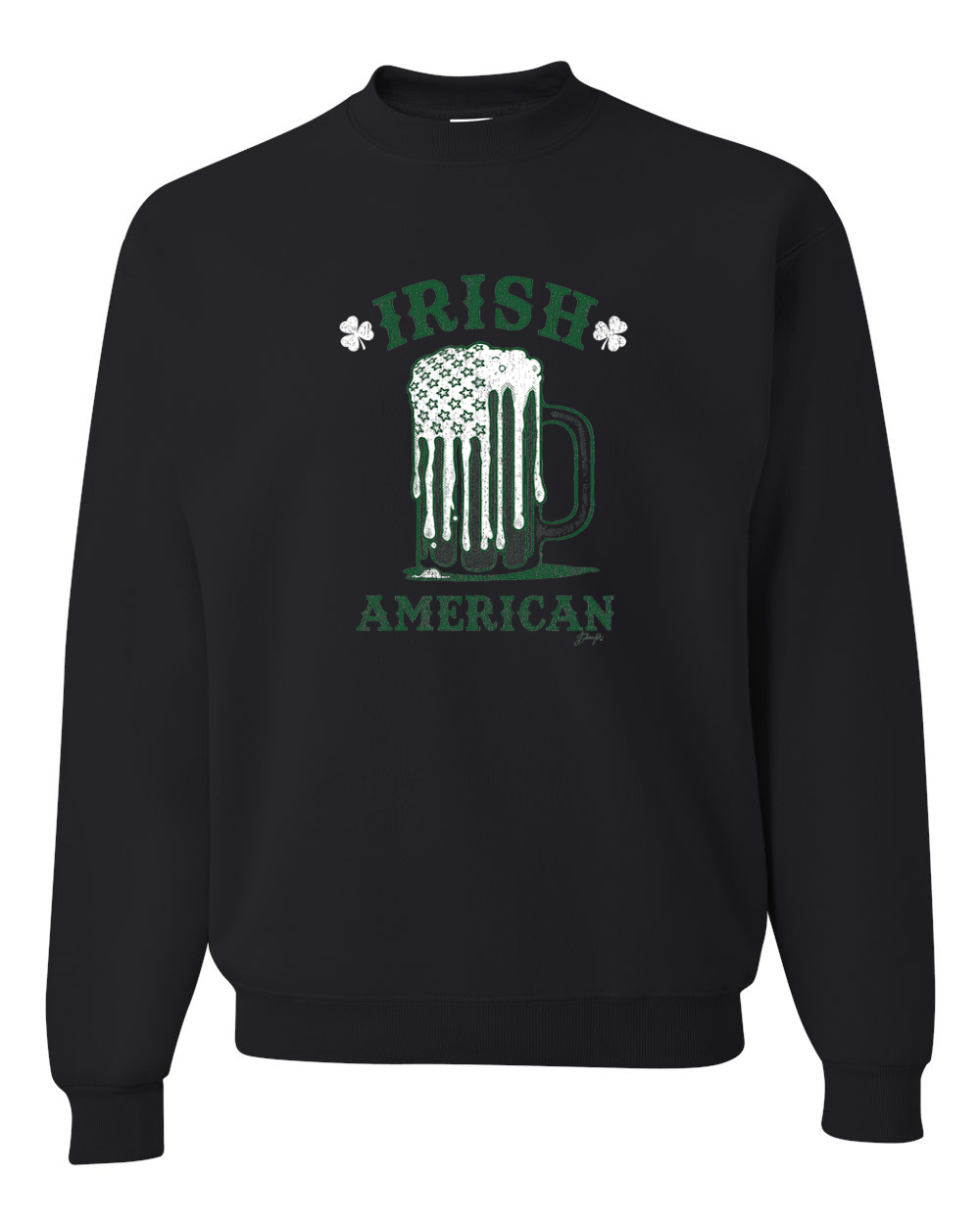 Festive Irish Saint Patricks Day Collection Unisex Crewneck Sweatshirt Black - Picture 7 of 7