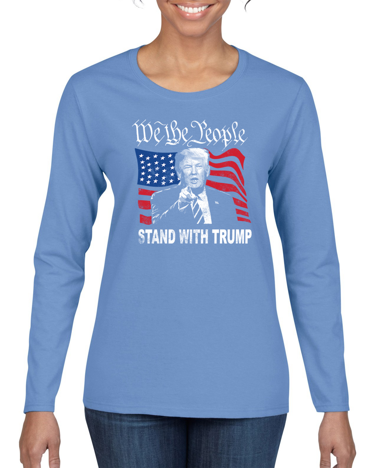 We the People Stand With Trump | 2024 Election Womens Long Sleeve T-Shirt - Picture 9 of 9