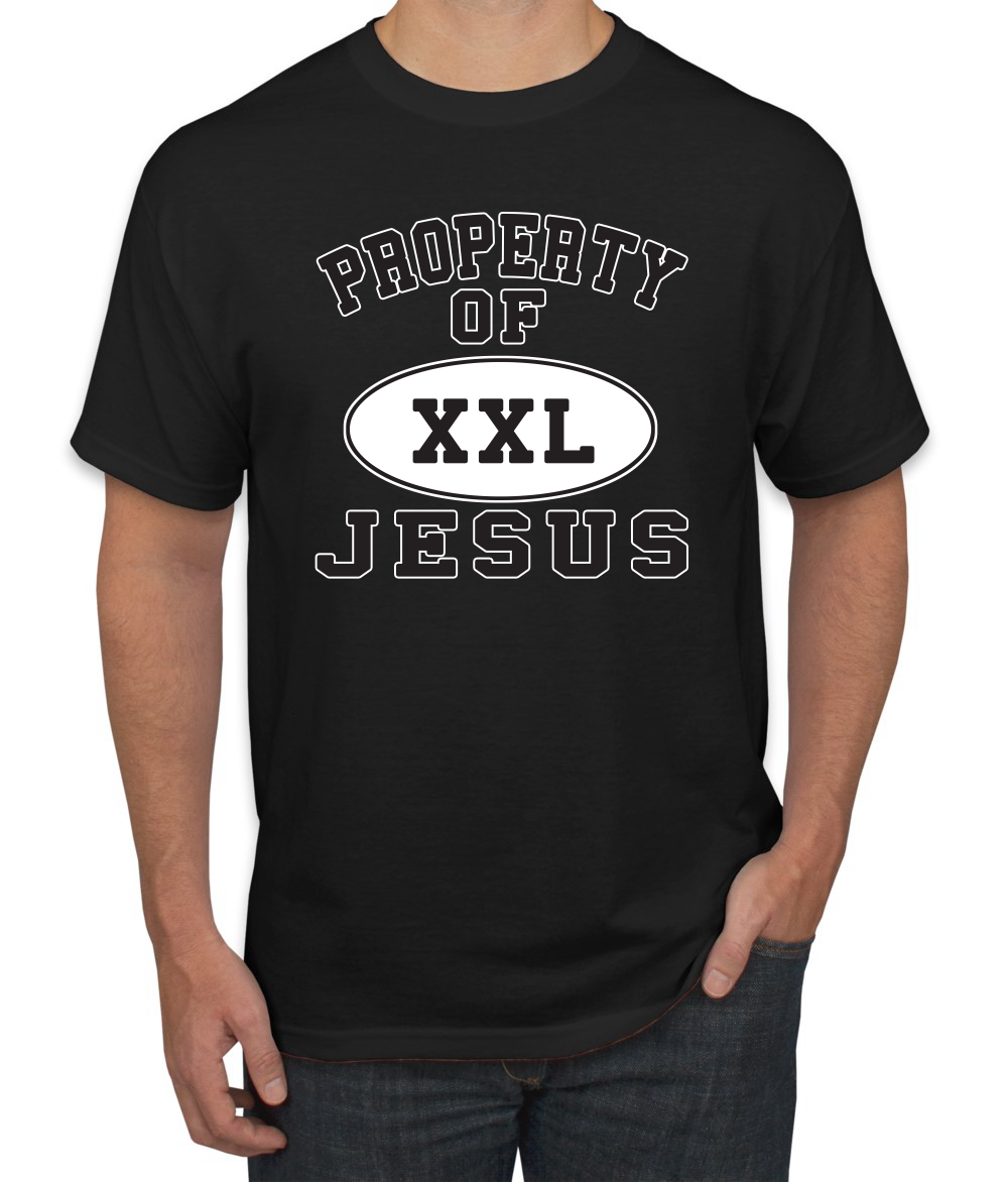 Property Of Jesus XXL Religious Christian Inspirational Men Graphic Tshirt - Picture 3 of 25