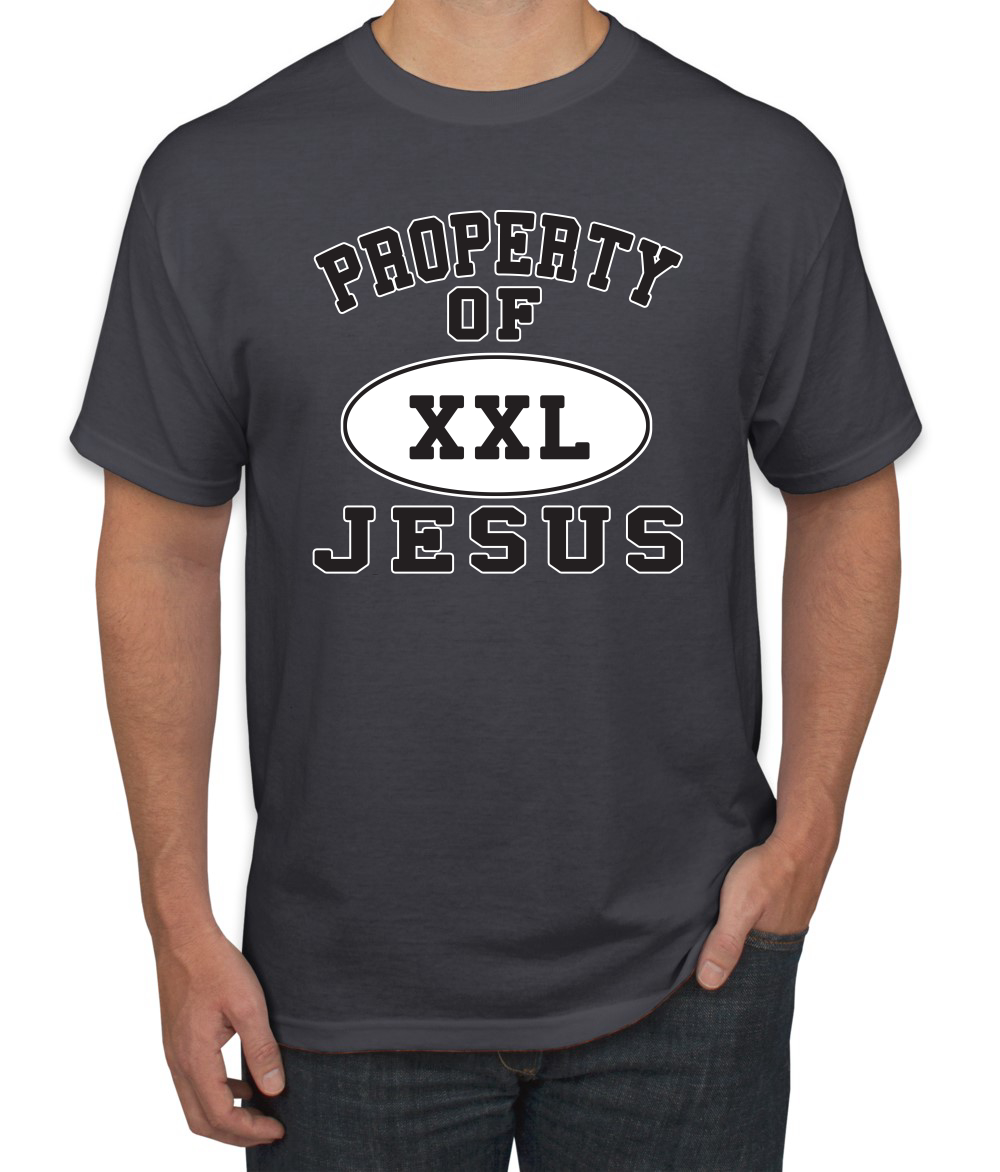 Property Of Jesus XXL Religious Christian Inspirational Men Graphic Tshirt - Picture 4 of 25