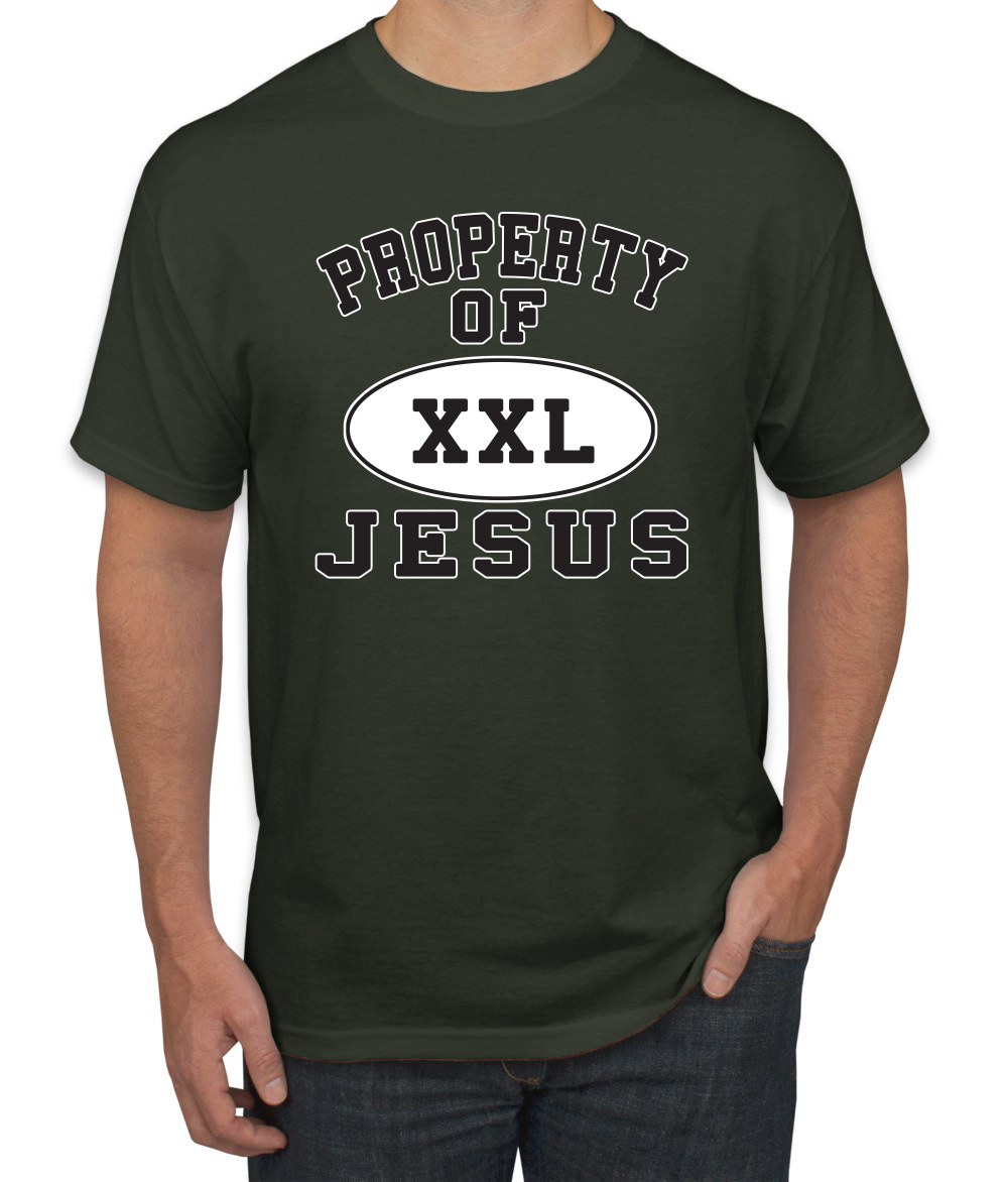 Property Of Jesus XXL Religious Christian Inspirational Men Graphic Tshirt - Picture 5 of 25