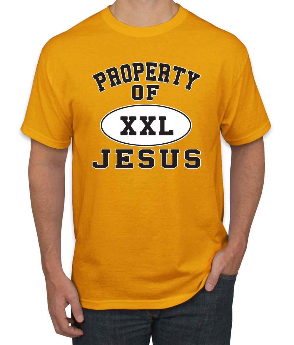 Property Of Jesus XXL Religious Christian Inspirational Men Graphic Tshirt - Picture 7 of 25