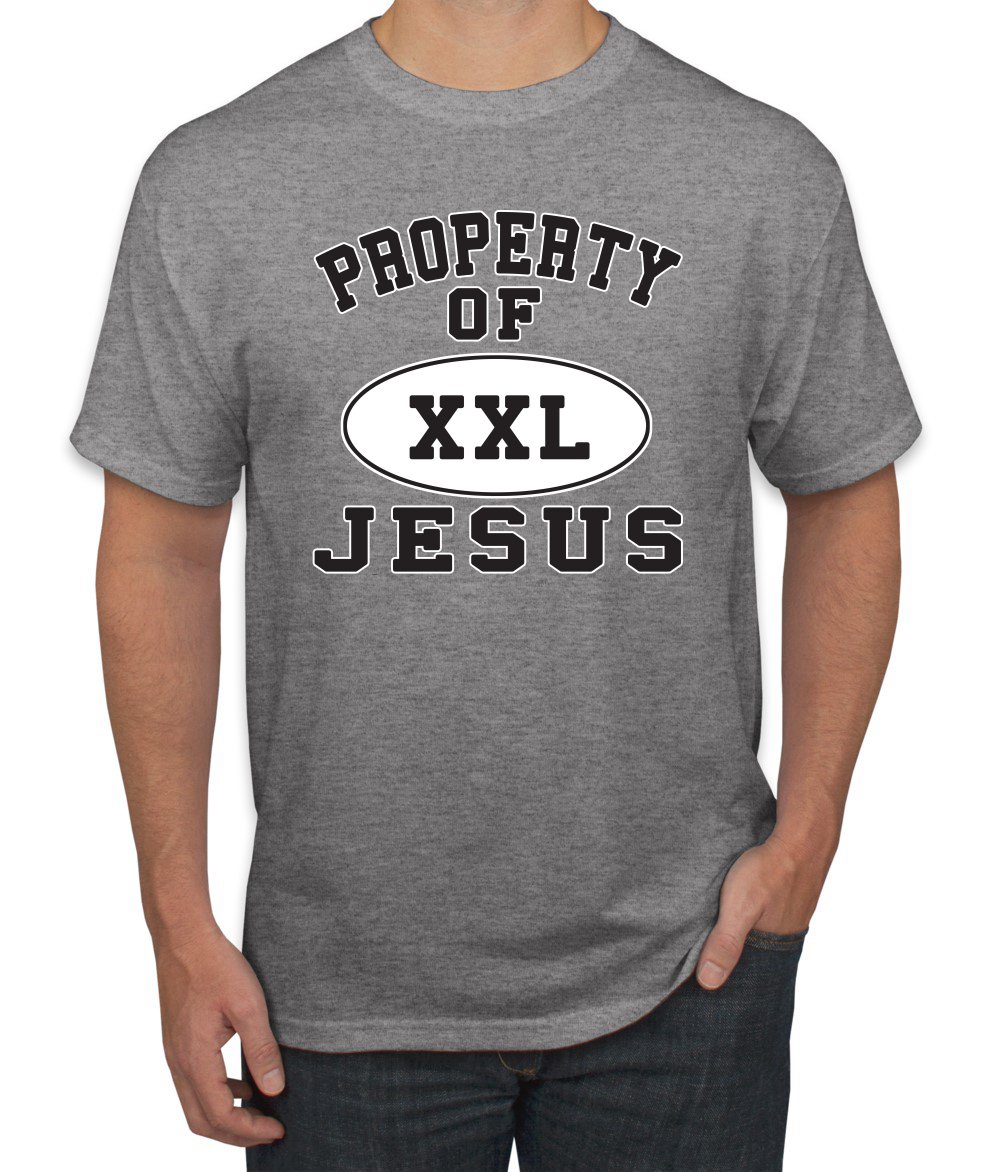 Property Of Jesus XXL Religious Christian Inspirational Men Graphic Tshirt - Picture 9 of 25