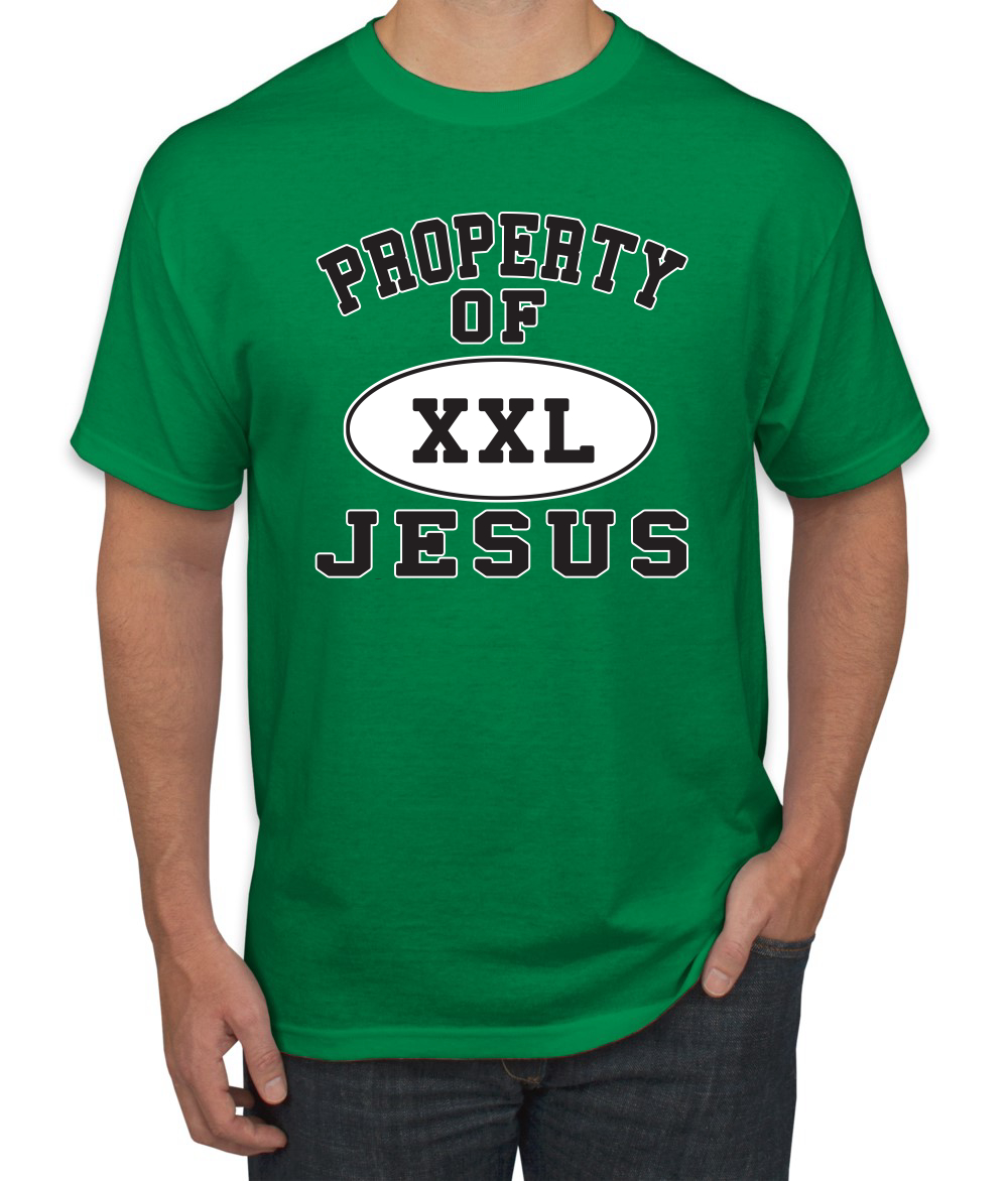 Property Of Jesus XXL Religious Christian Inspirational Men Graphic Tshirt - Picture 10 of 25