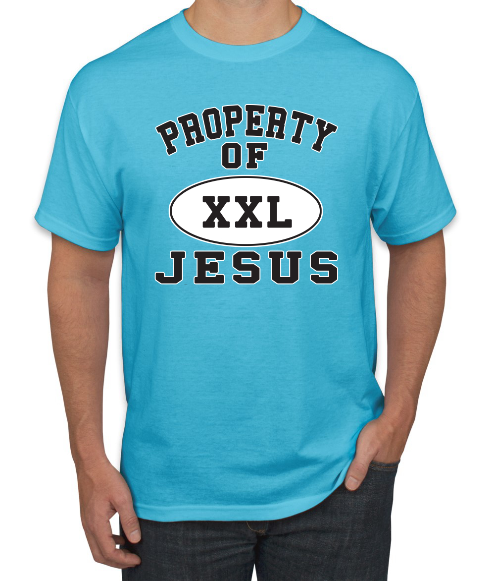 Property Of Jesus XXL Religious Christian Inspirational Men Graphic Tshirt - Picture 13 of 25