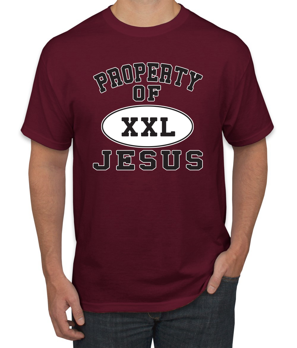 Property Of Jesus XXL Religious Christian Inspirational Men Graphic Tshirt - Picture 14 of 25