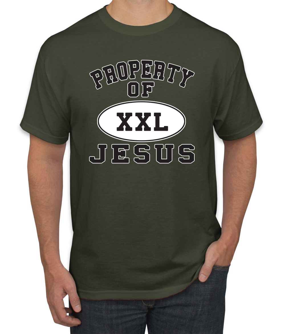 Property Of Jesus XXL Religious Christian Inspirational Men Graphic Tshirt - Picture 15 of 25