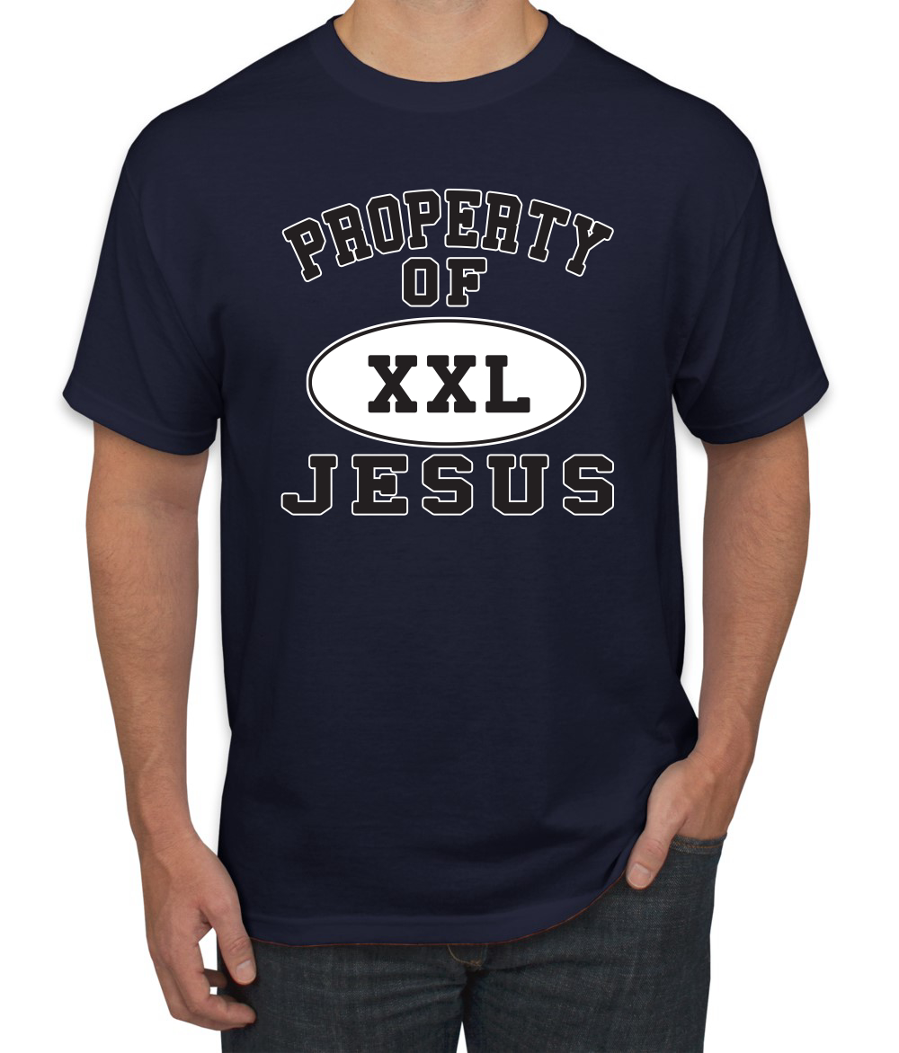 Property Of Jesus XXL Religious Christian Inspirational Men Graphic Tshirt - Picture 16 of 25