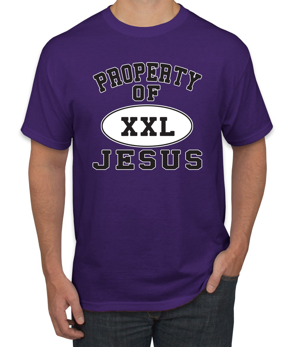 Property Of Jesus XXL Religious Christian Inspirational Men Graphic Tshirt - Picture 19 of 25