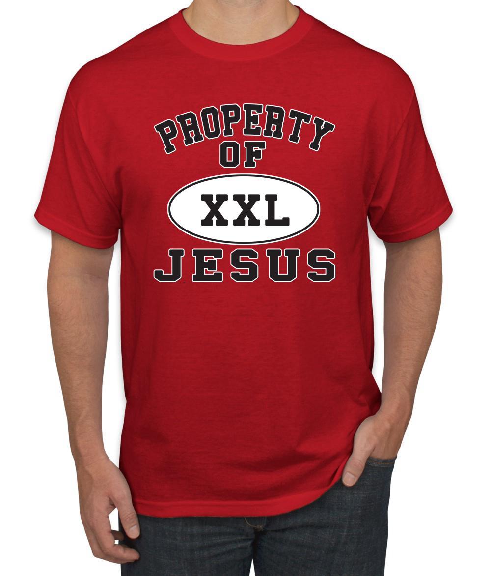 Property Of Jesus XXL Religious Christian Inspirational Men Graphic Tshirt - Picture 20 of 25
