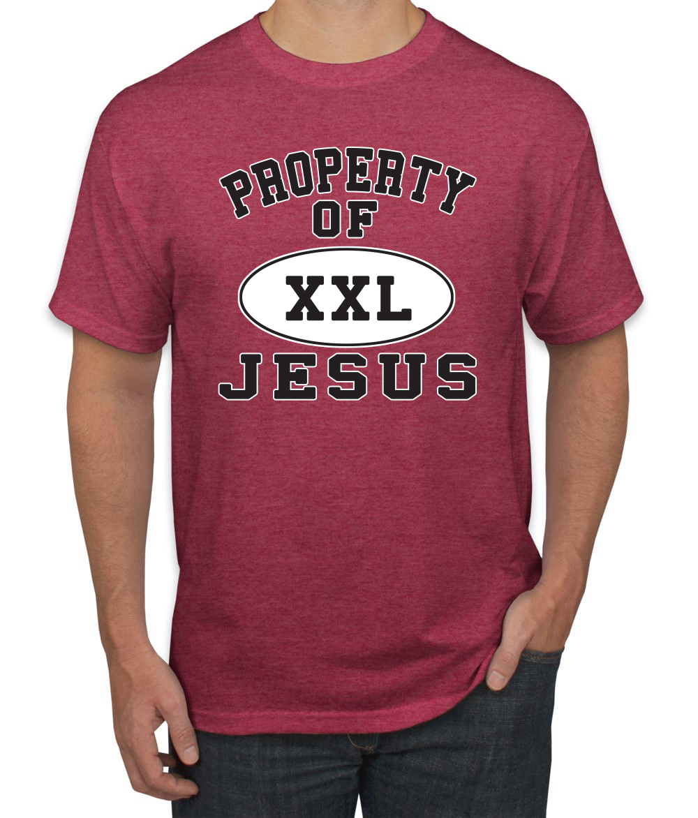 Property Of Jesus XXL Religious Christian Inspirational Men Graphic Tshirt - Picture 24 of 25