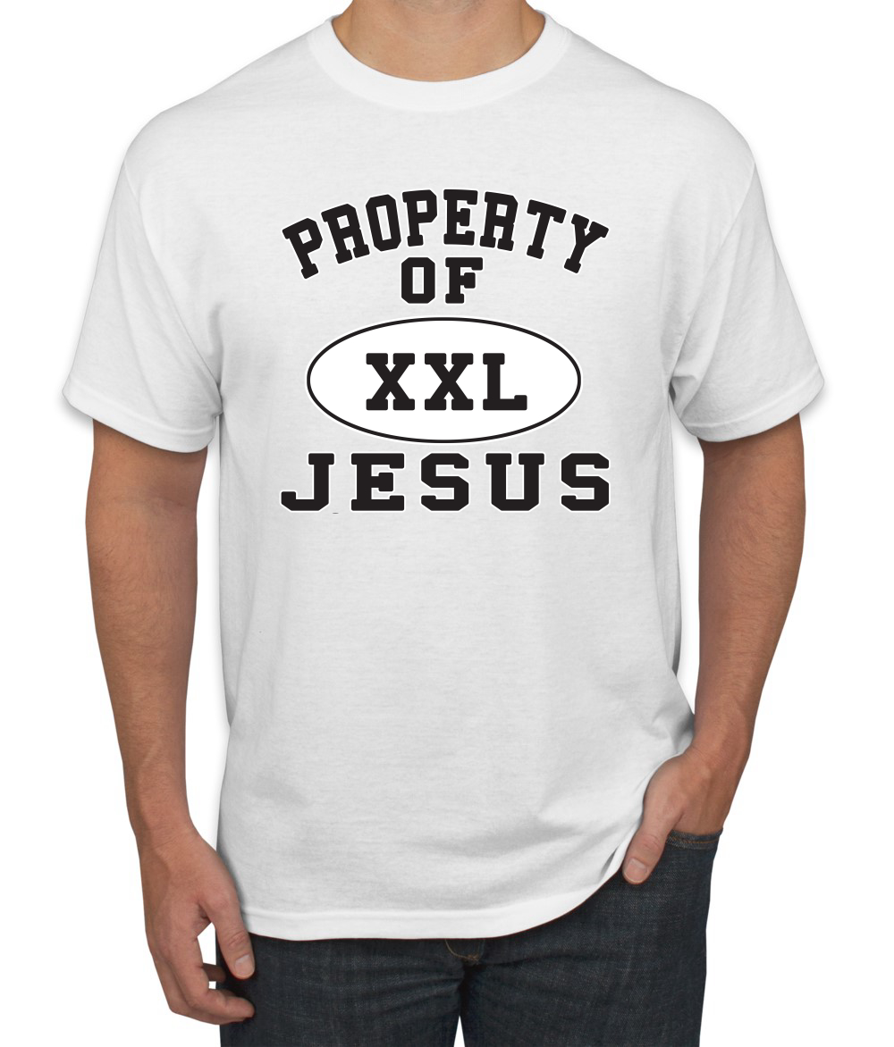 Property Of Jesus XXL Religious Christian Inspirational Men Graphic Tshirt - Picture 25 of 25