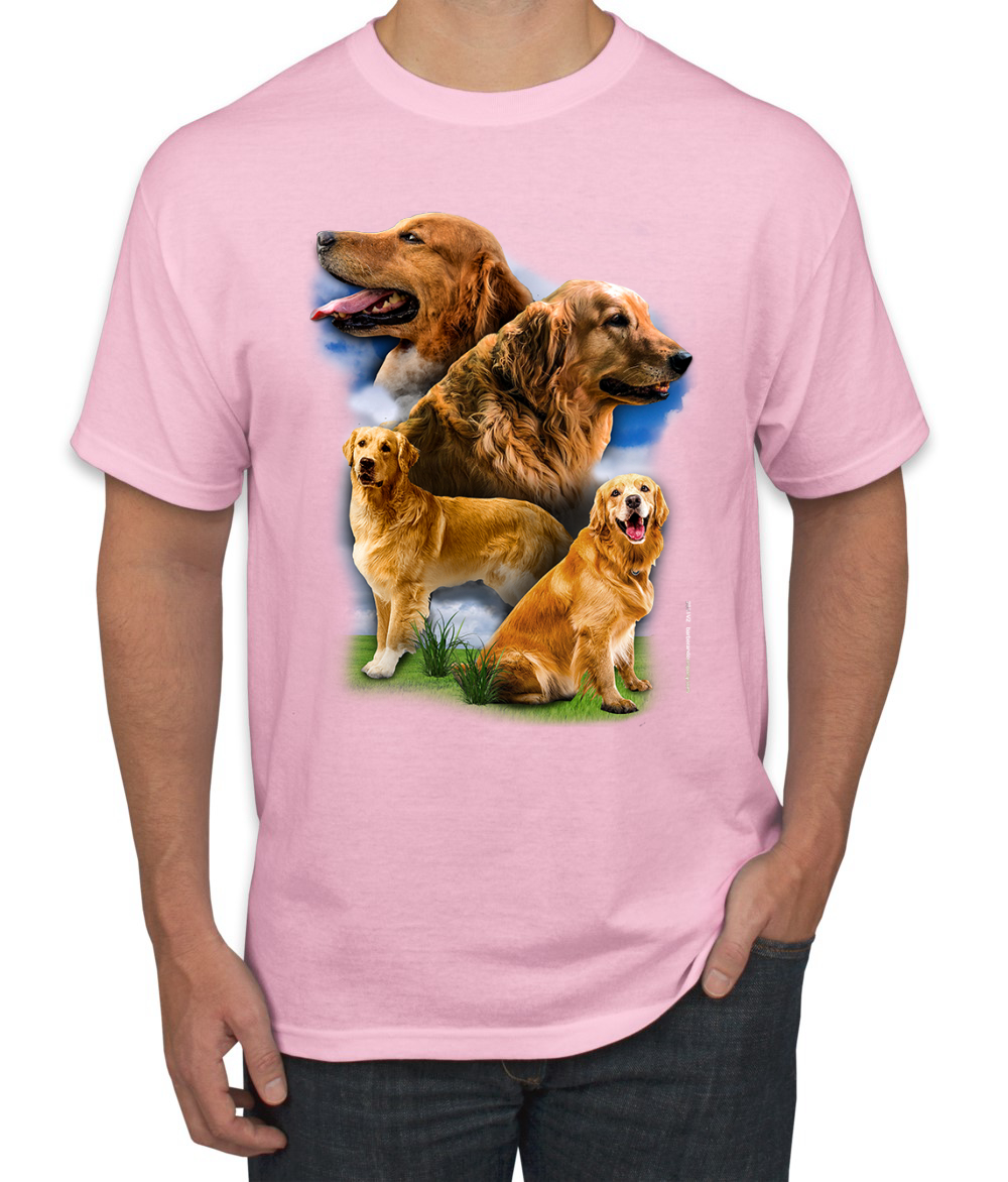 Golden Retriever Dog Portrait Dogs Men Graphic Tshirt - Picture 12 of 25
