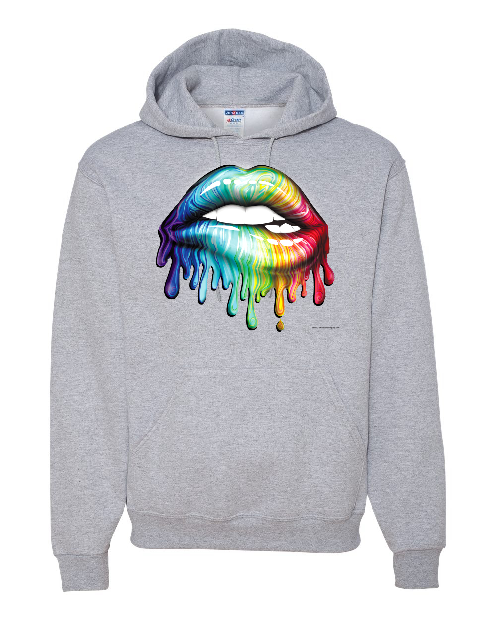 Colorida Sudadera con Capucha Gráficos Unisex Unisex Arco Iris con Morder Labios Cultura Pop - Imagen 7 de 20