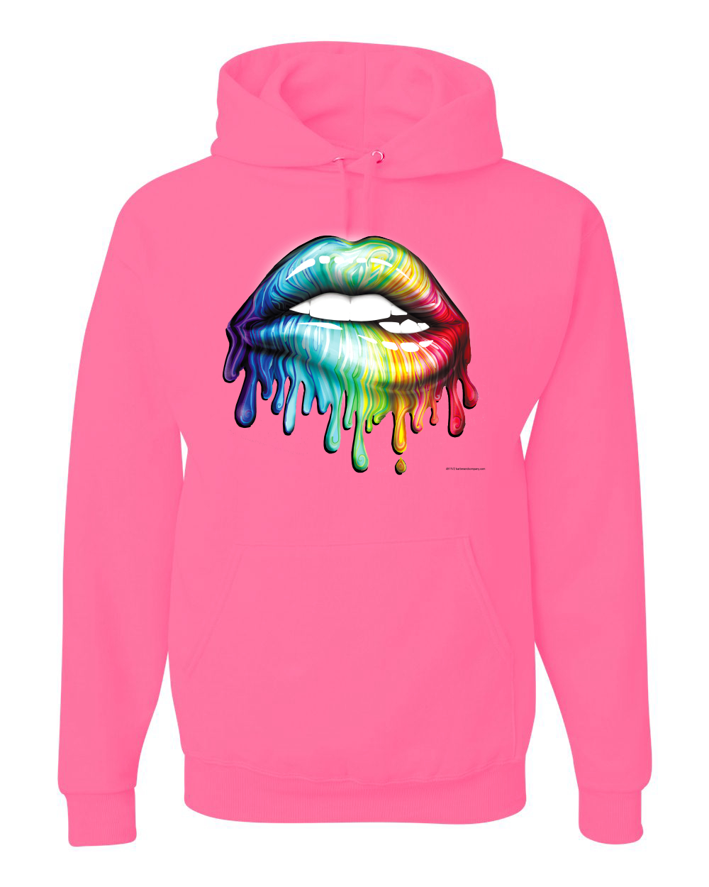 Colorida Sudadera con Capucha Gráficos Unisex Unisex Arco Iris con Morder Labios Cultura Pop - Imagen 12 de 20
