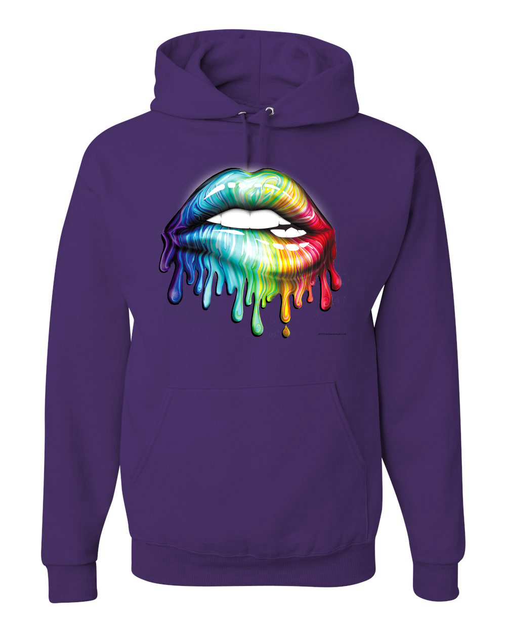 Colorida Sudadera con Capucha Gráficos Unisex Unisex Arco Iris con Morder Labios Cultura Pop - Imagen 14 de 20