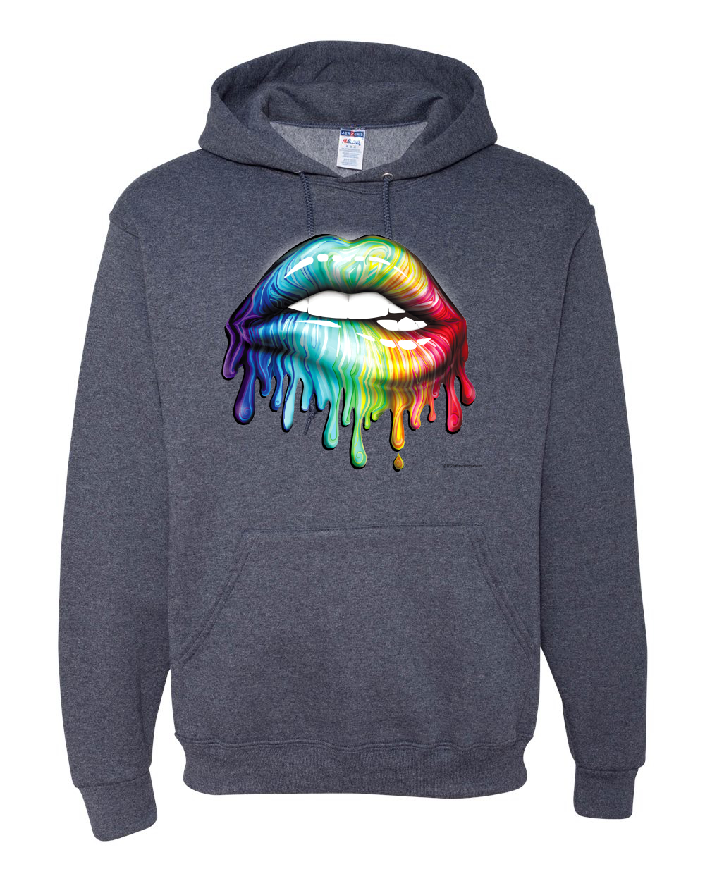 Colorida Sudadera con Capucha Gráficos Unisex Unisex Arco Iris con Morder Labios Cultura Pop - Imagen 18 de 20