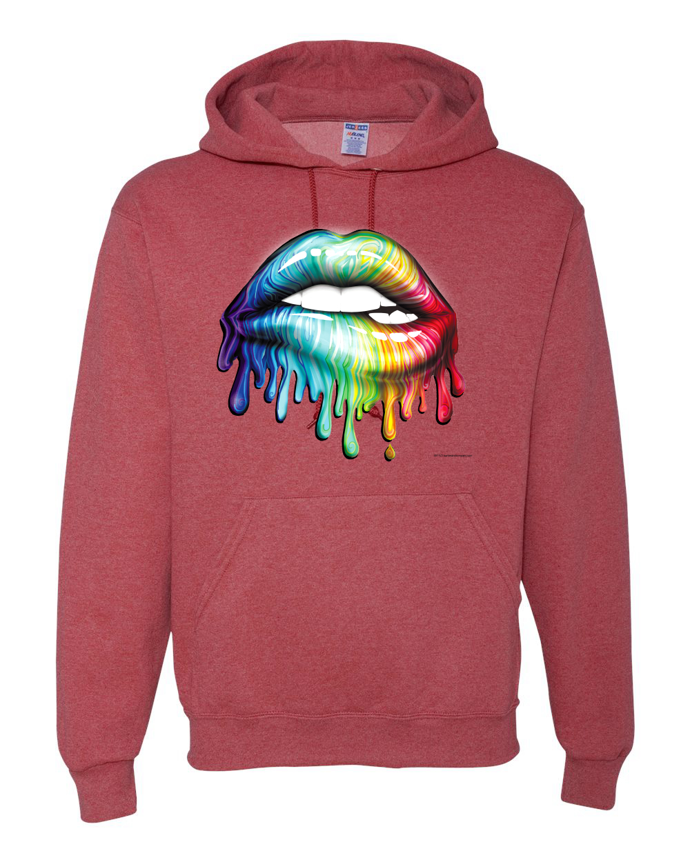 Colorida Sudadera con Capucha Gráficos Unisex Unisex Arco Iris con Morder Labios Cultura Pop - Imagen 19 de 20