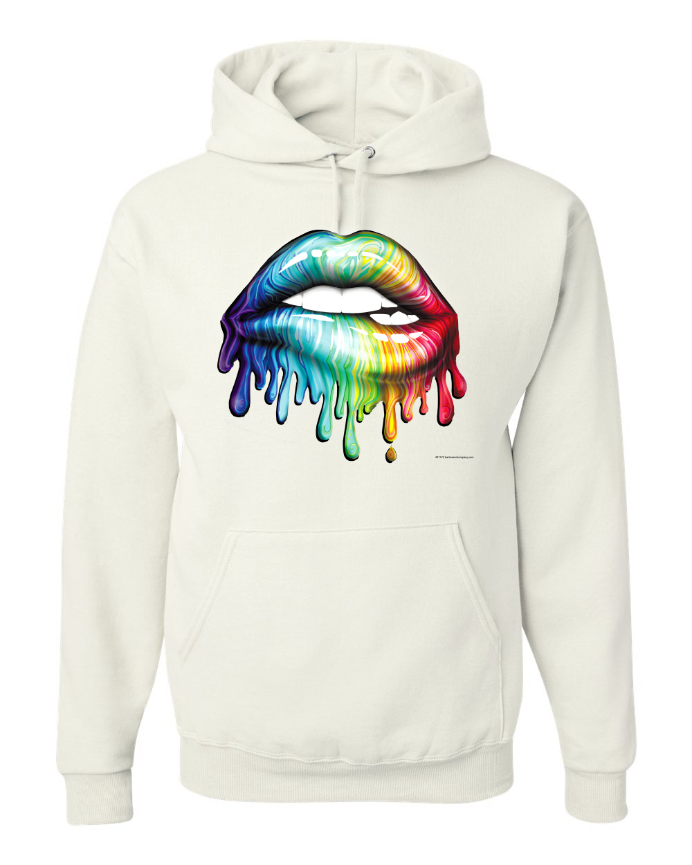 Colorida Sudadera con Capucha Gráficos Unisex Unisex Arco Iris con Morder Labios Cultura Pop - Imagen 20 de 20