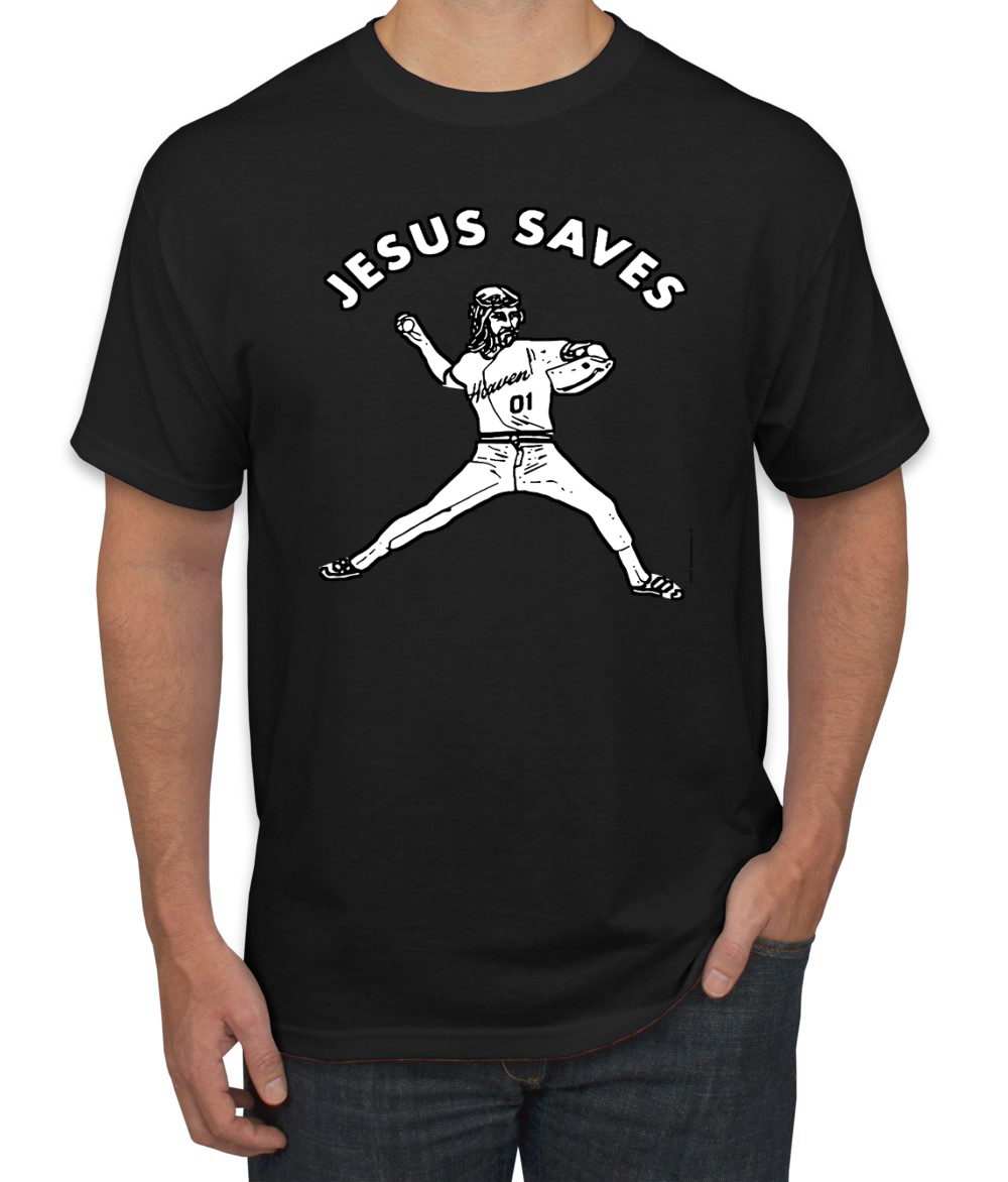 Camisa gráfica para hombre inspiradora cristiana inspiradora cristiana para lanzador de béisbol Jesus Saves - Imagen 3 de 25