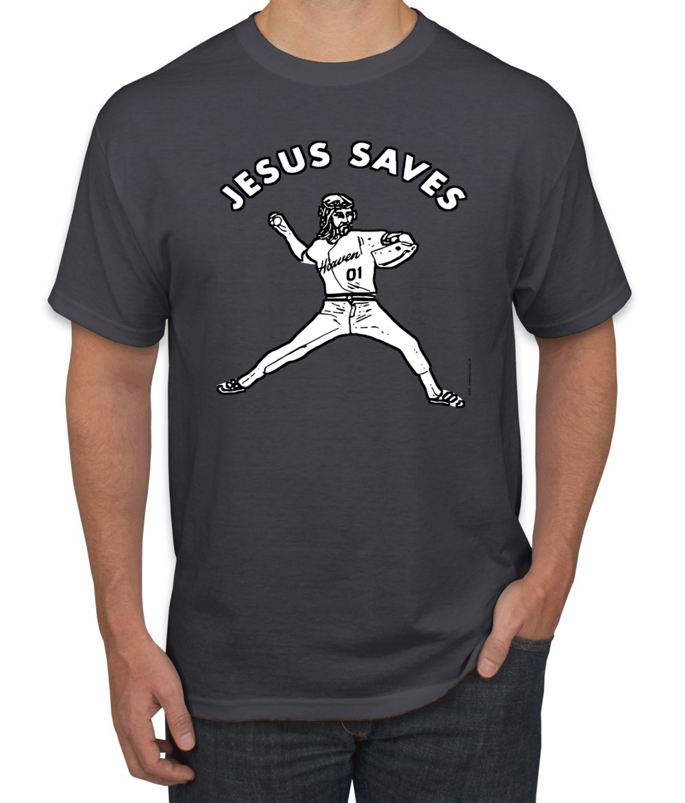 Camisa gráfica para hombre inspiradora cristiana inspiradora cristiana para lanzador de béisbol Jesus Saves - Imagen 4 de 25
