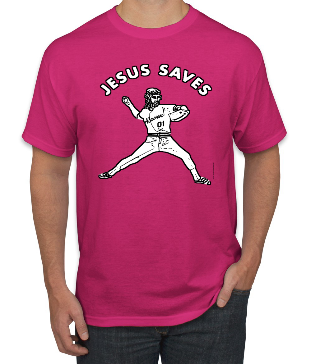 Camisa gráfica para hombre inspiradora cristiana inspiradora cristiana para lanzador de béisbol Jesus Saves - Imagen 6 de 25