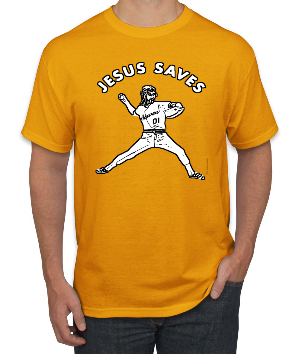 Camisa gráfica para hombre inspiradora cristiana inspiradora cristiana para lanzador de béisbol Jesus Saves - Imagen 7 de 25