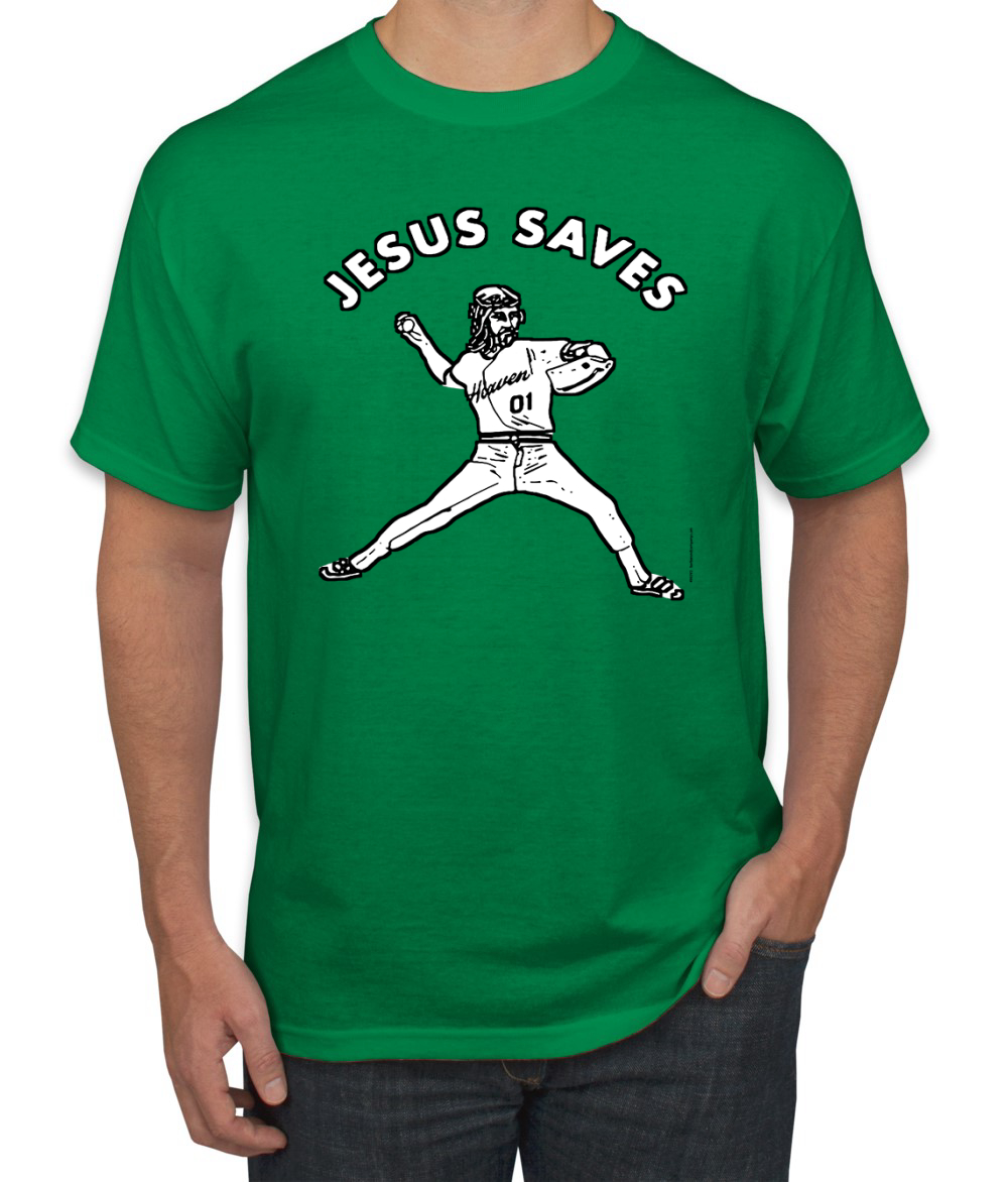 Camisa gráfica para hombre inspiradora cristiana inspiradora cristiana para lanzador de béisbol Jesus Saves - Imagen 10 de 25