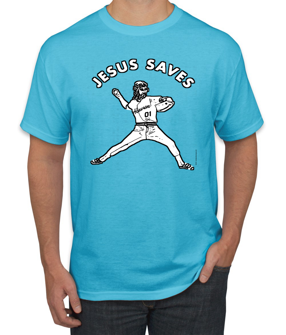 Camisa gráfica para hombre inspiradora cristiana inspiradora cristiana para lanzador de béisbol Jesus Saves - Imagen 13 de 25