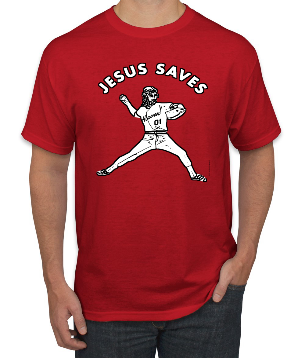 Camisa gráfica para hombre inspiradora cristiana inspiradora cristiana para lanzador de béisbol Jesus Saves - Imagen 20 de 25