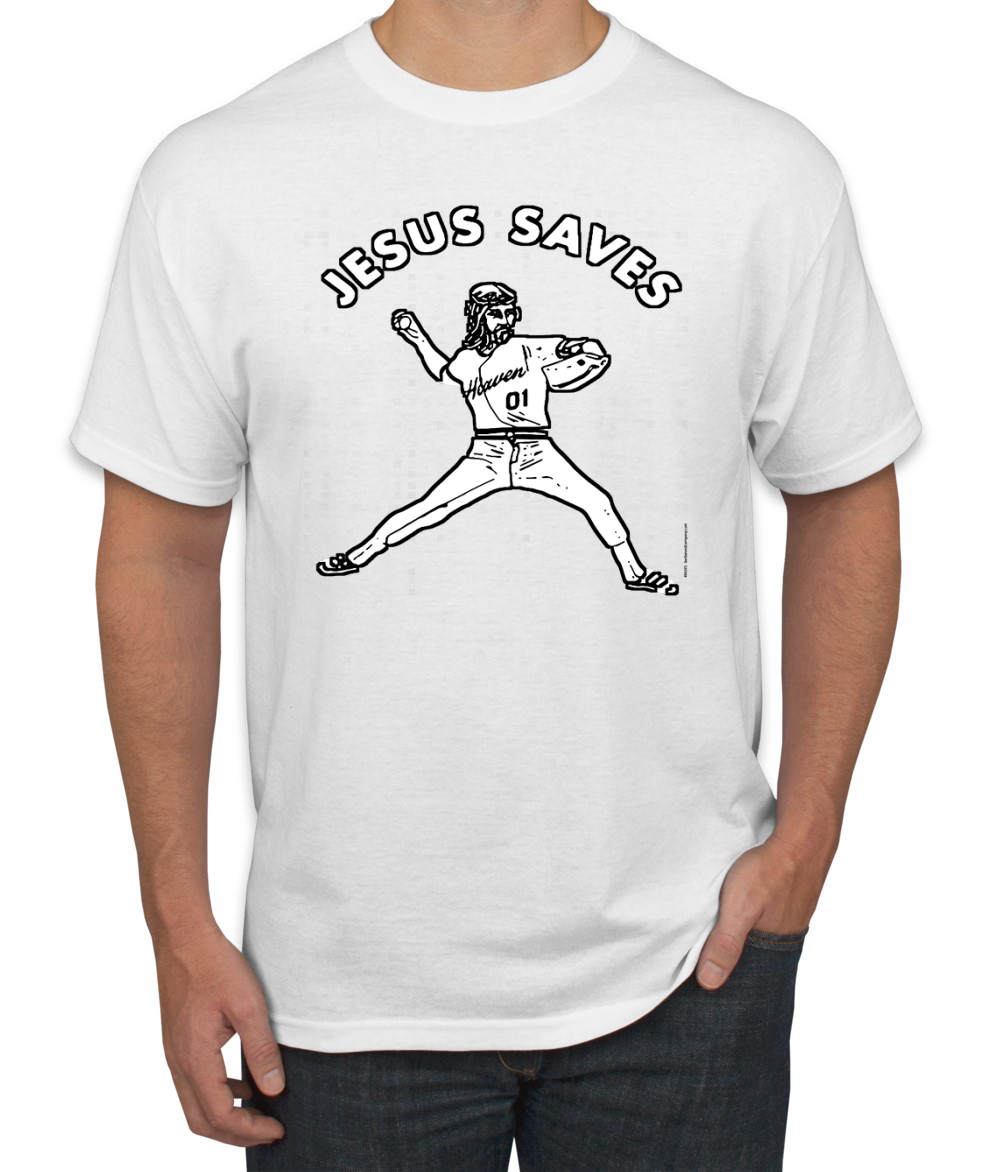 Camisa gráfica para hombre inspiradora cristiana inspiradora cristiana para lanzador de béisbol Jesus Saves - Imagen 25 de 25