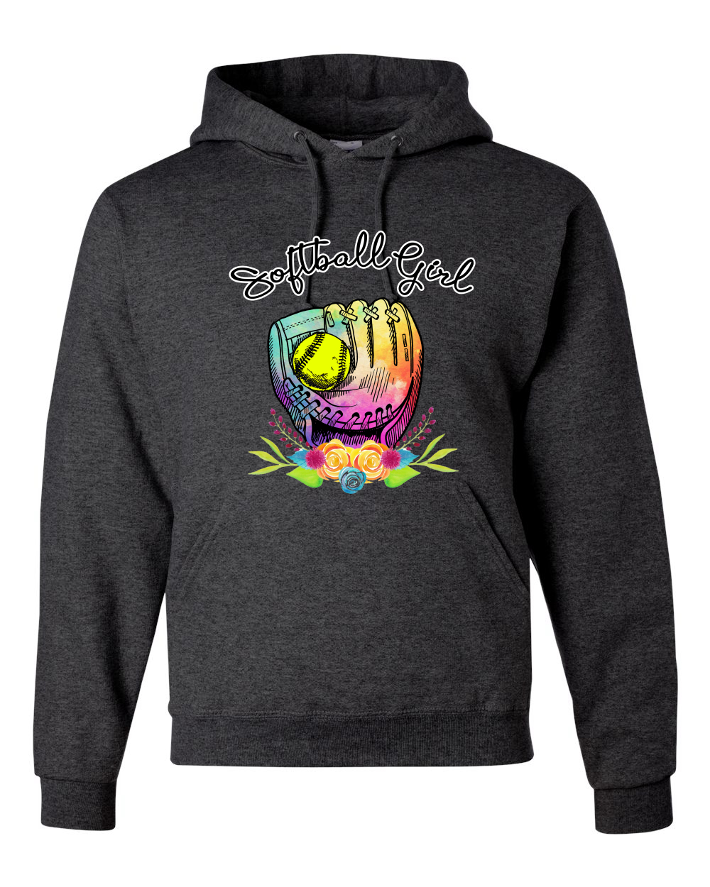 Colorful Softball Girl Sports Unisex Graphic Hoodie Sweatshirt - Picture 6 of 22