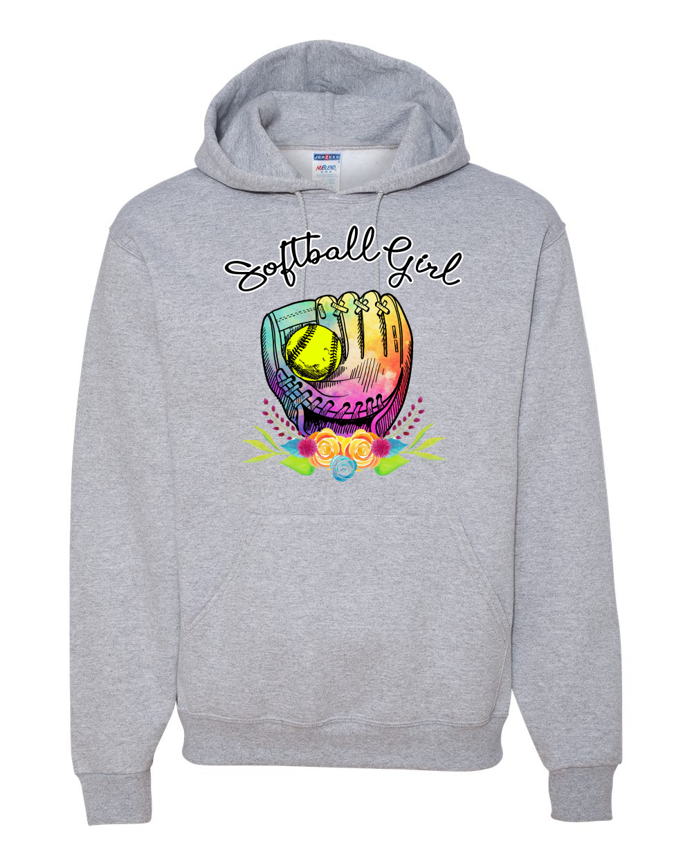 Colorful Softball Girl Sports Unisex Graphic Hoodie Sweatshirt - Picture 7 of 22