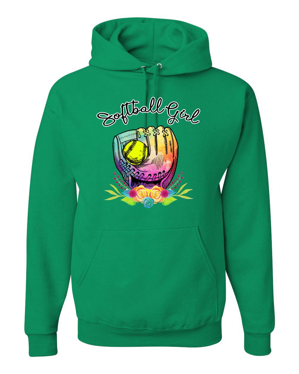 Colorful Softball Girl Sports Unisex Graphic Hoodie Sweatshirt - Picture 8 of 22