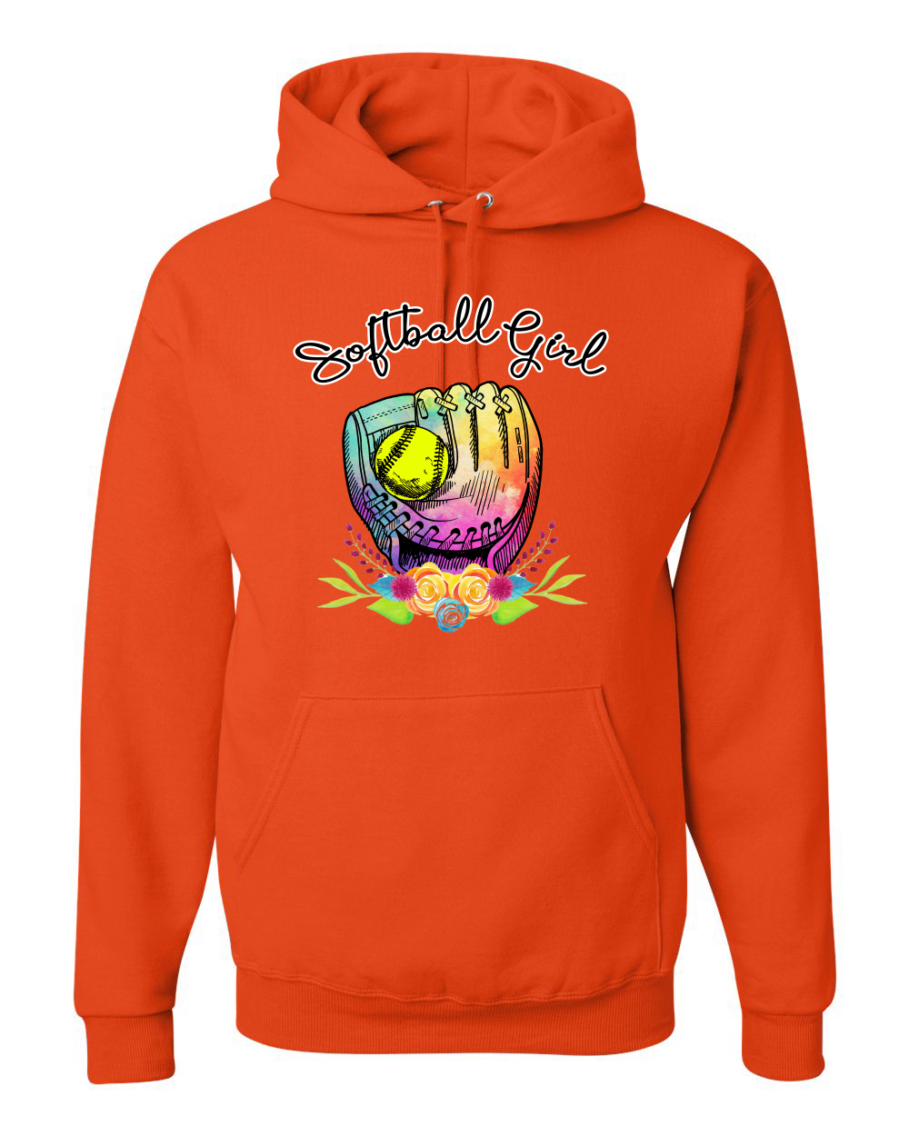 Colorful Softball Girl Sports Unisex Graphic Hoodie Sweatshirt - Picture 13 of 22