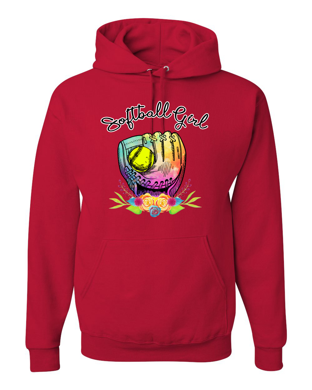 Colorful Softball Girl Sports Unisex Graphic Hoodie Sweatshirt - Picture 15 of 22