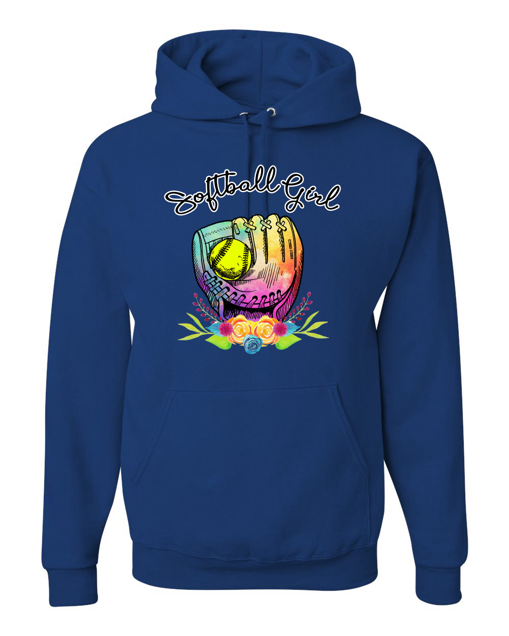 Colorful Softball Girl Sports Unisex Graphic Hoodie Sweatshirt - Picture 16 of 22