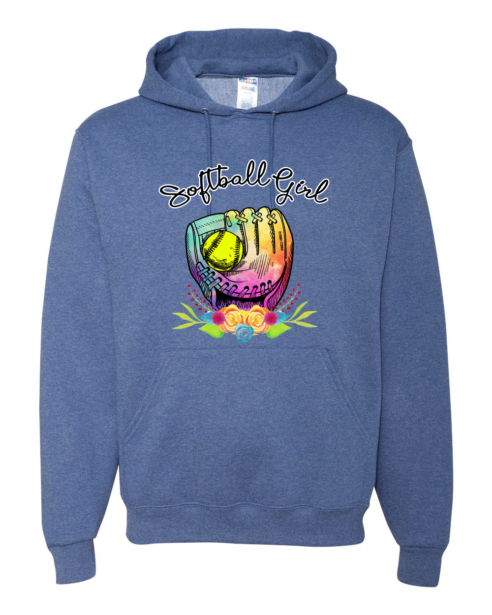 Colorful Softball Girl Sports Unisex Graphic Hoodie Sweatshirt - Picture 18 of 22