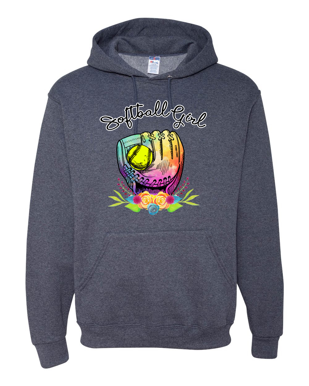 Colorful Softball Girl Sports Unisex Graphic Hoodie Sweatshirt - Picture 19 of 22