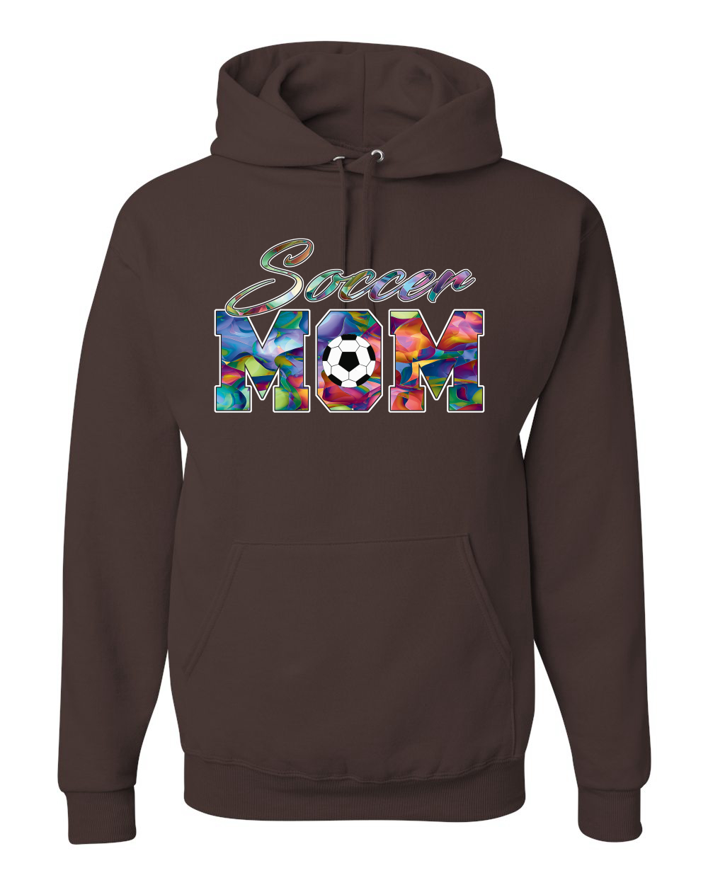 Colorful Soccer Mom Mothers Day Men Women Hooded Sweatshirt - Picture 12 of 12