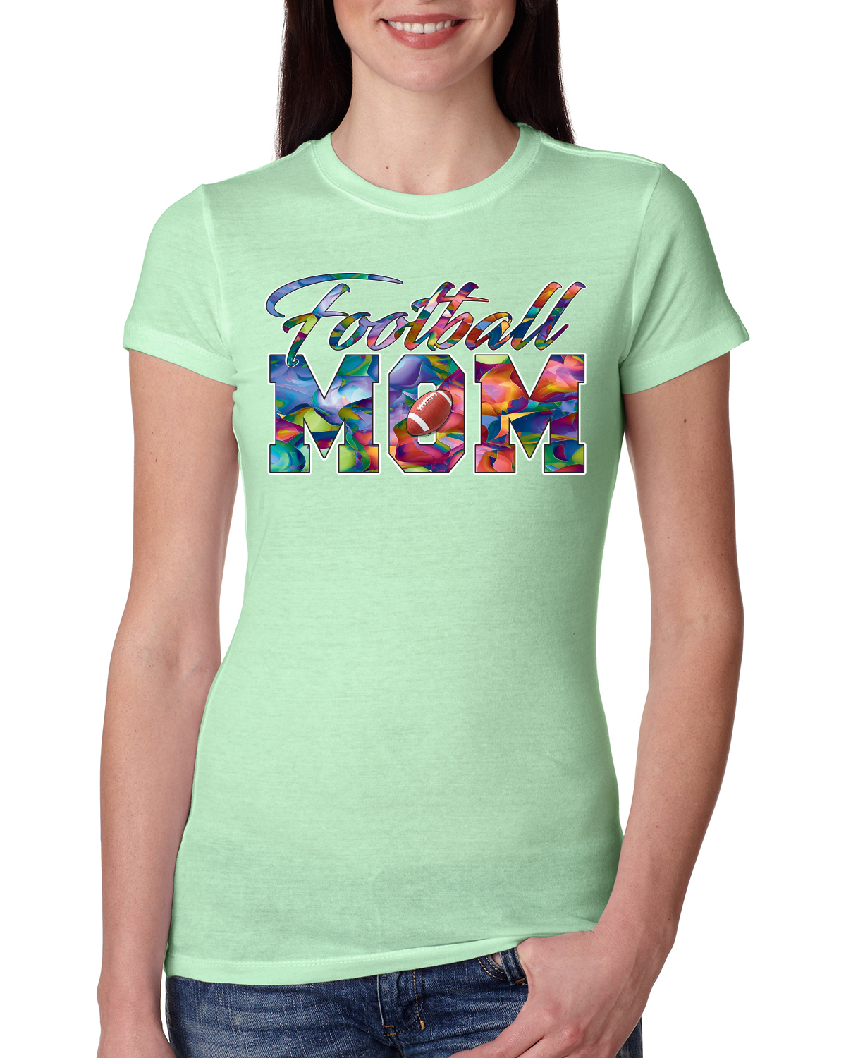 Maglietta junior calcio colorata mamma festa donna slim fit - Foto 8 di 9