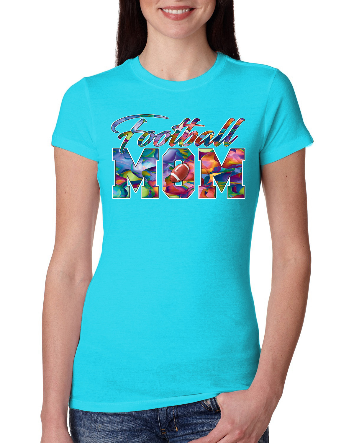 Maglietta junior calcio colorata mamma festa donna slim fit - Foto 9 di 9