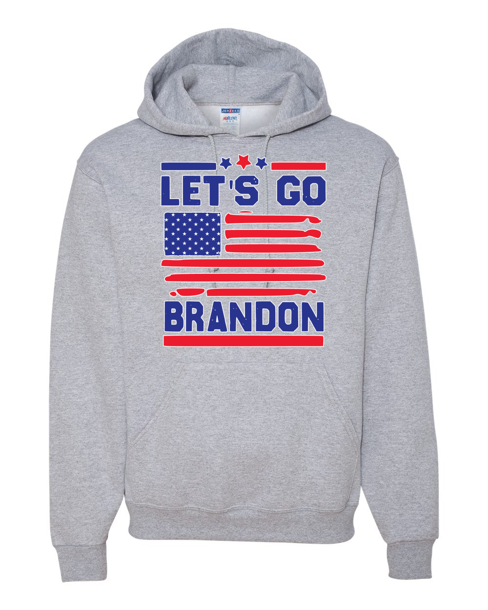 Lets Go Brandon Patriotic FJB USA Flag Political Unisex Hooded Sweatshirt - Picture 7 of 22