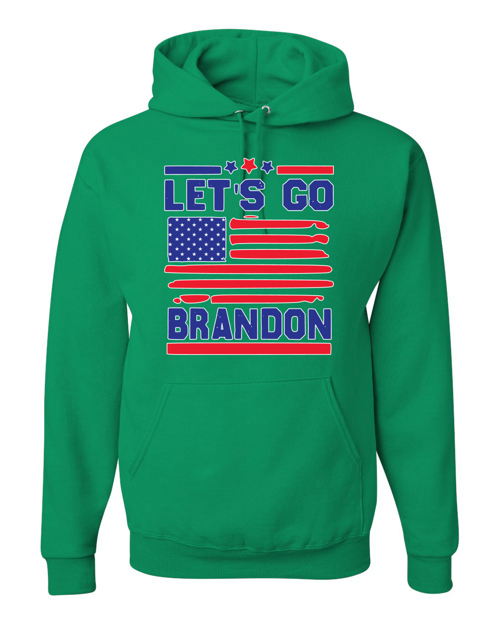Lets Go Brandon Patriotic FJB USA Flag Political Unisex Hooded Sweatshirt - Picture 8 of 22
