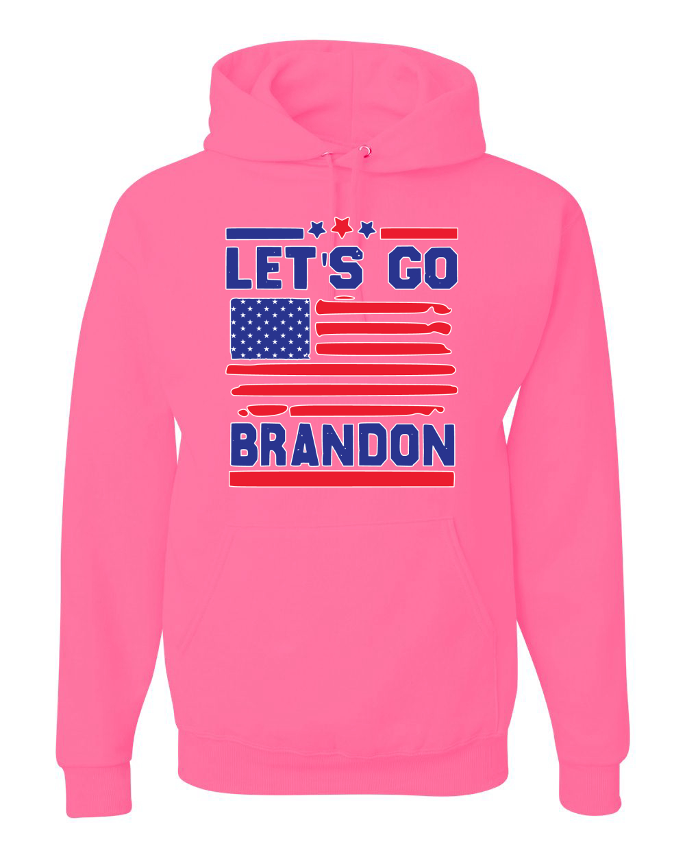 Lets Go Brandon Patriotic FJB USA Flag Political Unisex Hooded Sweatshirt - Picture 12 of 22
